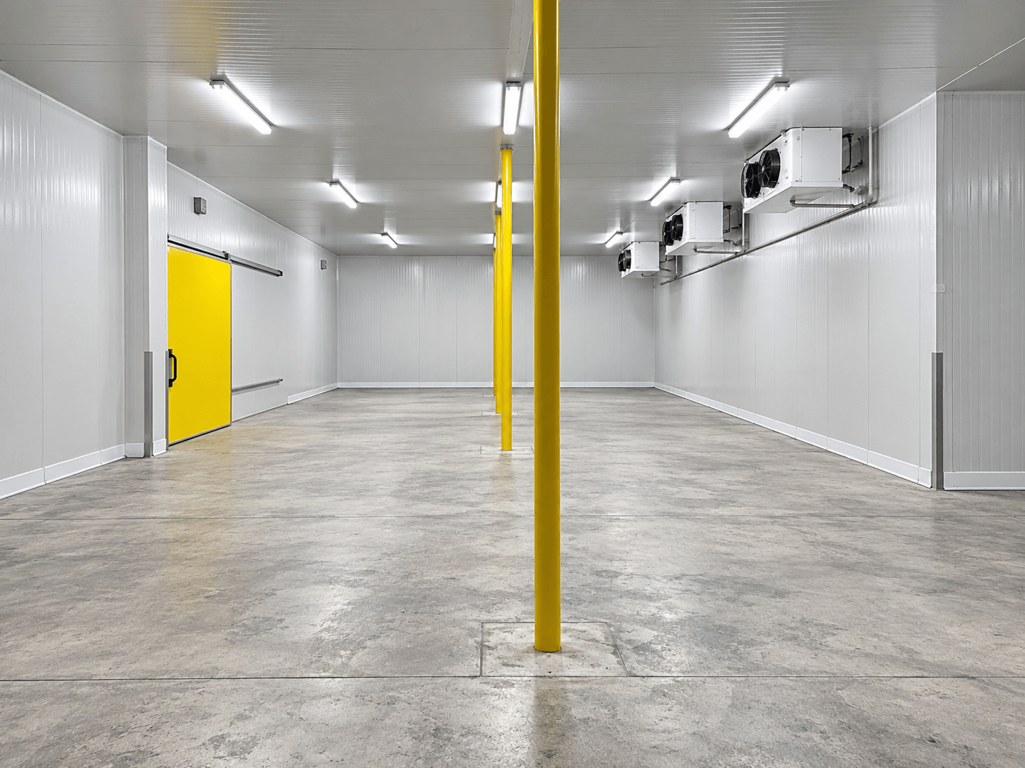LED lighting in a large Coldrite walk-in